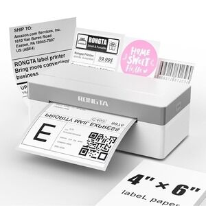 Rongta 4 x 6 Bluetooth Wireless Thermal Shipping Label & Sticker Printer